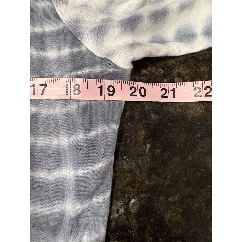 Onque Casual Hoodie Womens Size M Gray Ombre Tie-Dye Zip-Up 3/4 Sleeve - Picture 7 of 9